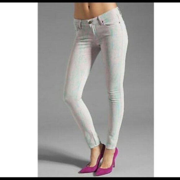PAIGE Candy Marbled Pastel Stretch Verdugo - Picture 1 of 11